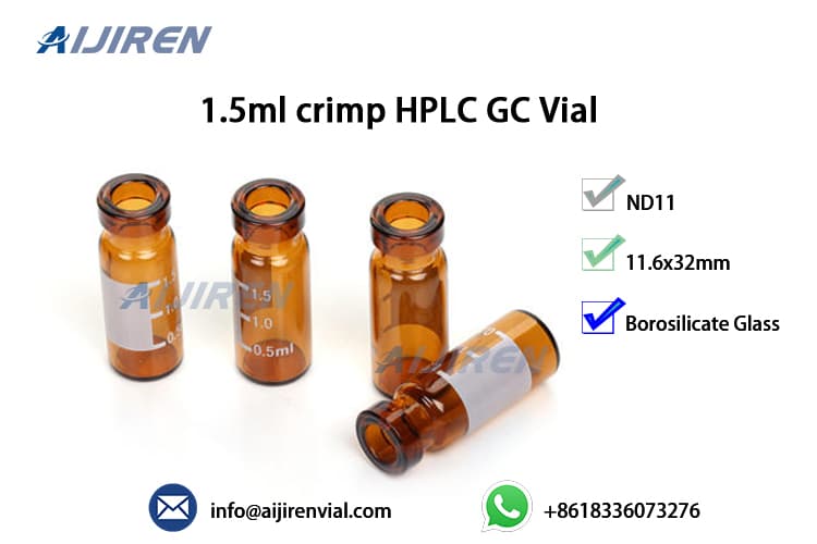 Lab crimp HPLC autosampler vials with writing space